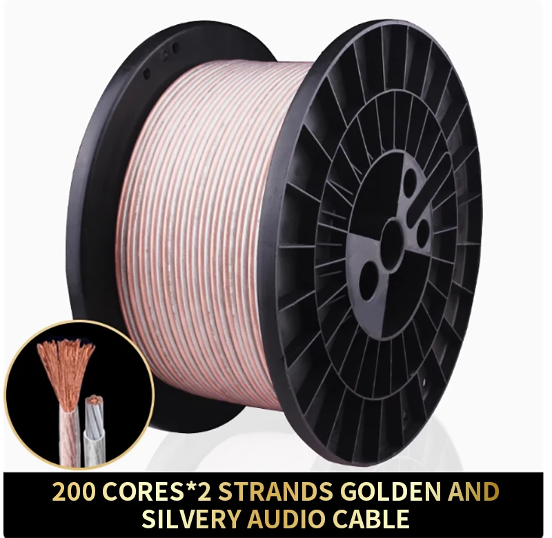 YYTCG لتقوم بها بنفسك HIFI كابل الصوت خالي من الأكسجين النحاس النقي OFC كابل مكبر الصوت لستيريو السيارة ، مكبرات الصوت المسرح المنزلي ، الصوت المحيطي #6