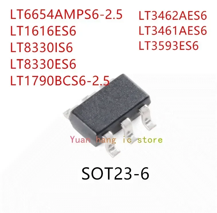 

10 шт. LT6654AMPS6-2.5 LT1616ES6 LT8330IS6 LT8330ES6 LT1790BCS6-2.5 LT3462AES6 LT3461AES6 LT3593ES6 IC