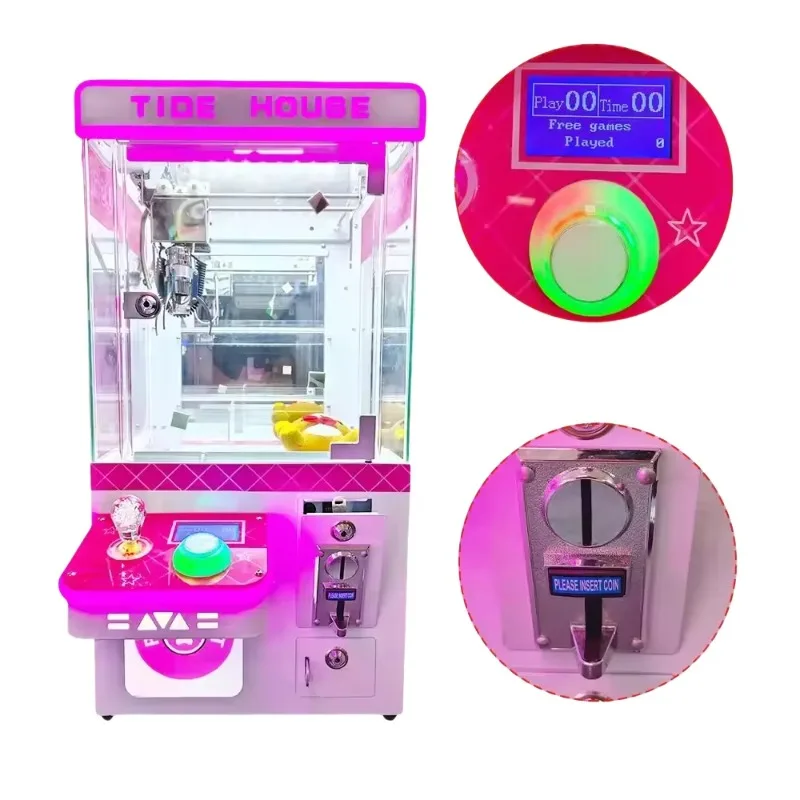 Customize The Appearance Coin Operated Mini Claw Machine Kids' Candy Pusher Coin-operated Toys Vending Machine