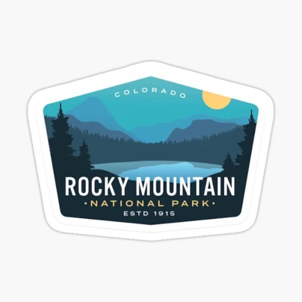 Rocky Mountain National Park Sticker for Laptop Decor Bedroom Car Cute Cartoon Art Fashionable Public Suitcase
