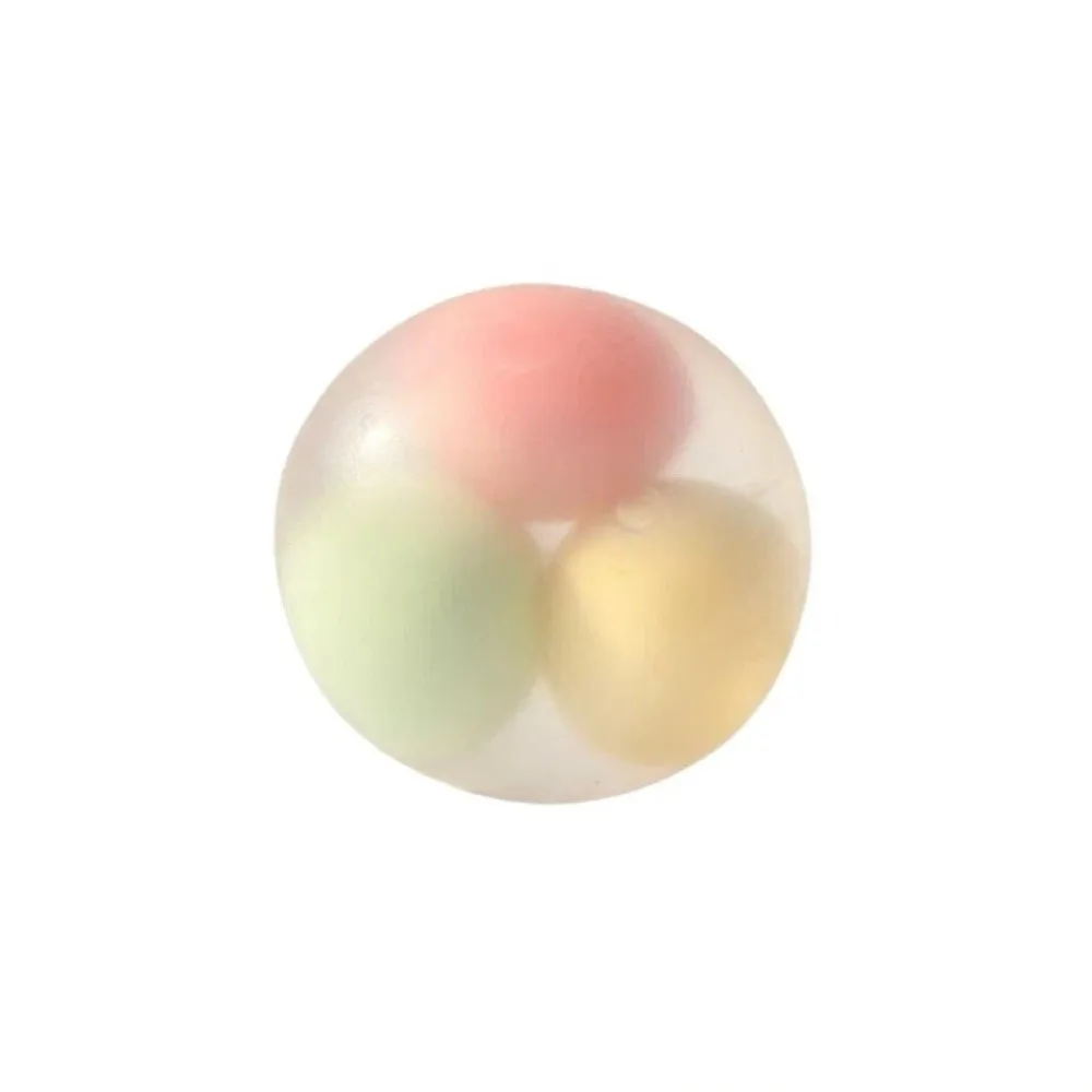 Simulation Crispy Tangyuan Balls Pinch Le Relaxing Sensory TPR Three-ring Glutinous Rice Balls Anti-Stress