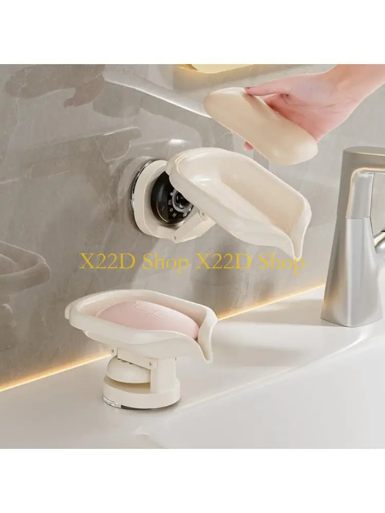 X22D Adjustable Soap Tray with Drain System ABS Bathroom Countertop Soap Container