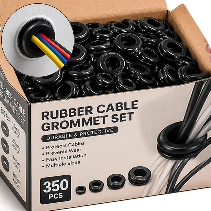 Rubber Grommet Assortment Wire Protector Cord Gasket Anti Friction Cable Hole Plug Wiring Blanking Grommet Plumbing Gasket Rings
