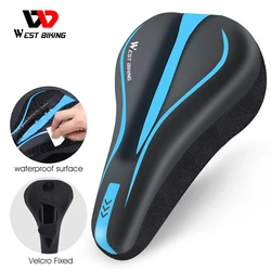 Thicken Comfortable Bicycle Saddle Cover PU Leather GEL Silicone Cycling Seat Cover Soft Sponge Shockproof MTB Road Bike Cushion