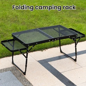 Folding camp table folding folding iron mesh and durable, impermeable dining table 8 Main Sales Dining Table - №7