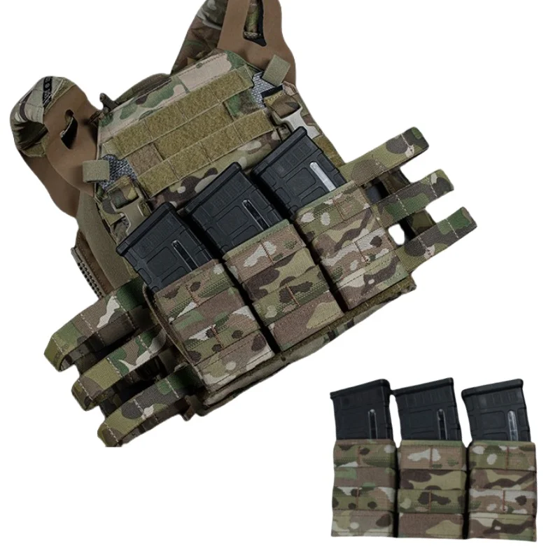 

5.56 Triple Magazine Pouch | Medium-Size MOLLE Carrier | Quick-Release Mag Holder