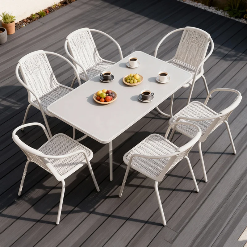 

Outdoor Balcony Garden Furniture Sets Tea Table Chair Combination Garden Furniture Sets Courtyard Fire Conjunto Unique Furniture