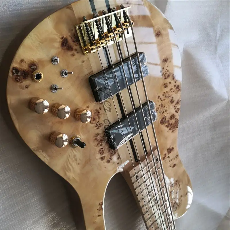 22 Frets Bass Guitar 5 Strings Gold Accessories Maple Fingerboard Customized Color Style Factory Outlet Professional Performance