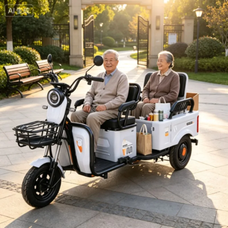 

Hot Sale 2 Electric Scooter for Elder Carry Cargo Household 500W 3 Passengers Cargo Electric Tricycle 60v Moped Scooter