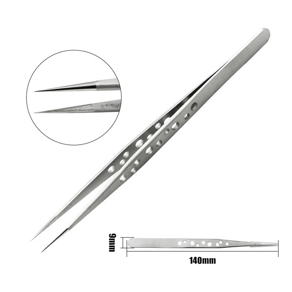 Tweezers Set Precision Industrial Tweezers Anti-static Magnetic Forceps Soldering Stainless Steel Phone Repair Hand Tools Sets