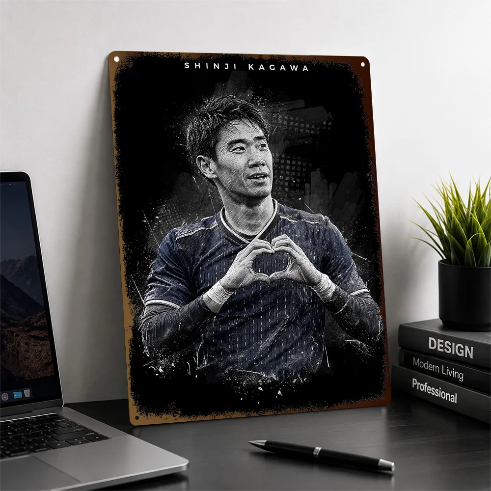 Shinji Kagawa Football Aluminum Poster Personalized Metal Sign Club Legacy Style Wall Art Made For Loyal Supporters In Bedroom