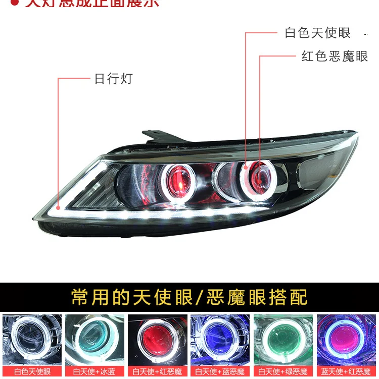 1pcs car bumpe sportage R headlamp For KIA sportageR headlight 2011~2016y car accessories head lamp for KIA sportageR fog light