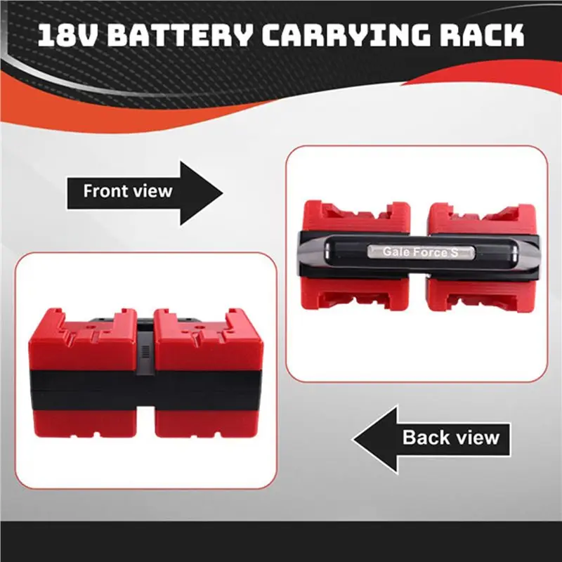 B23B 4-gniazdowy uchwyt na akumulatory do akumulatorów 18V, organizer do przechowywania akumulatorów, stojak na akumulatory z uchwytem, antypoślizgowy
