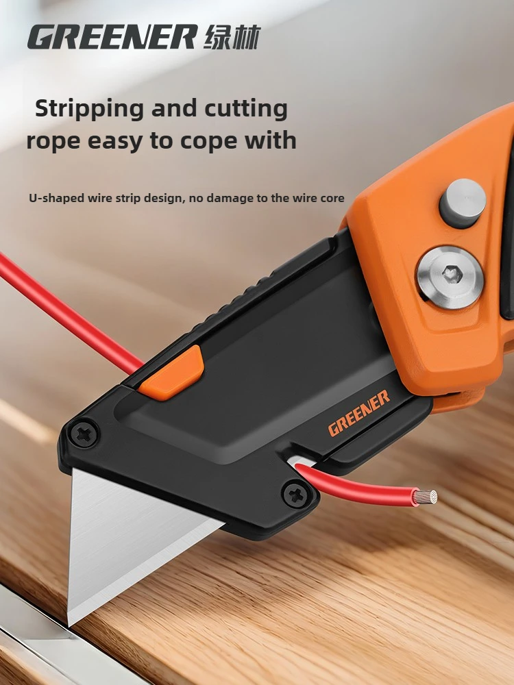 Utility Knife Large Heavy Duty Thickened Cutting Folding Wallpaper Knife Industrial Grade Cable Stripping Electrician Knife - view 5