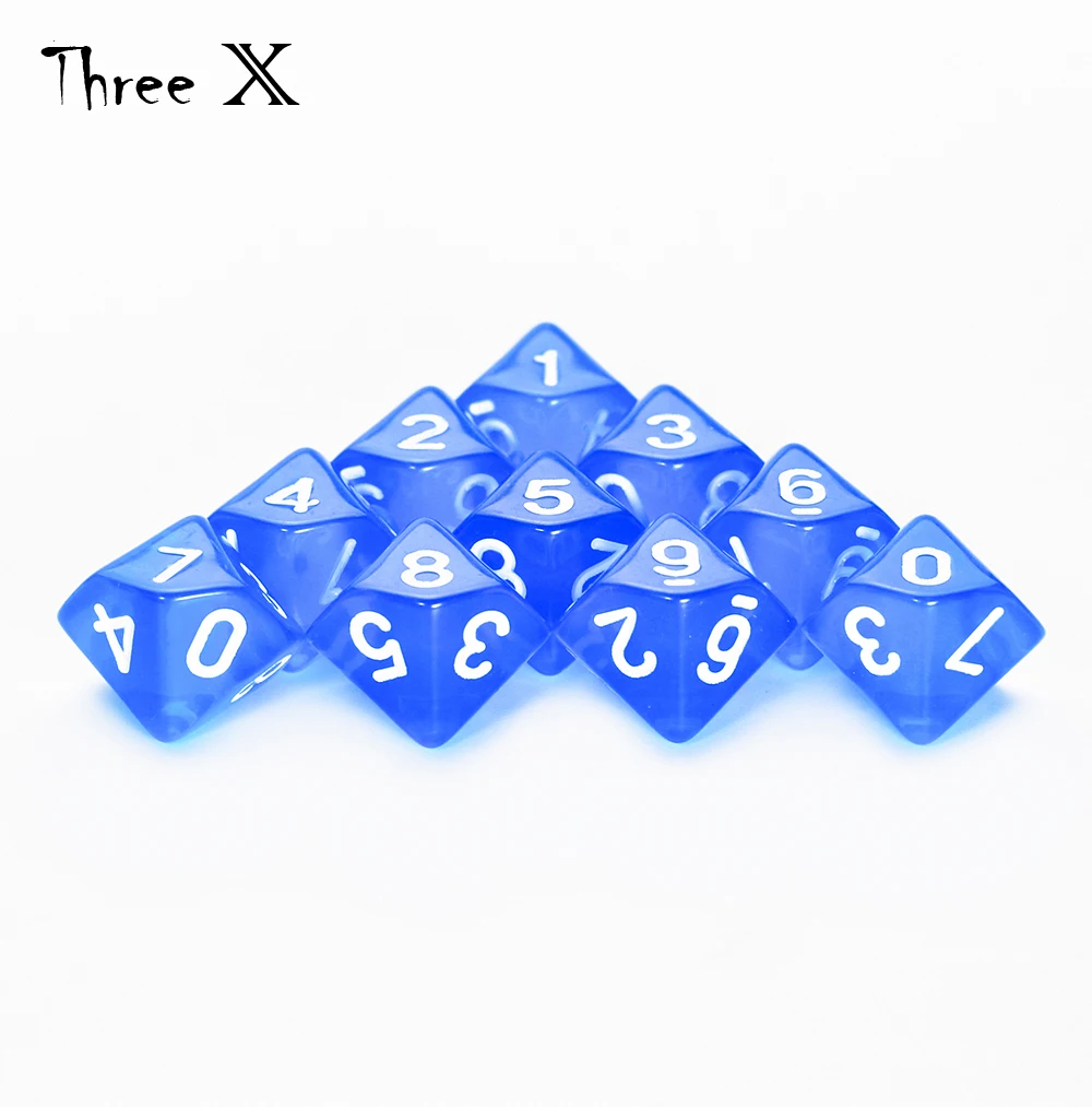 D10 DICE Set-10 d10, Perfect for Math Dice Games - 10 Sided Polyhedral Plastic  Table Top RPG