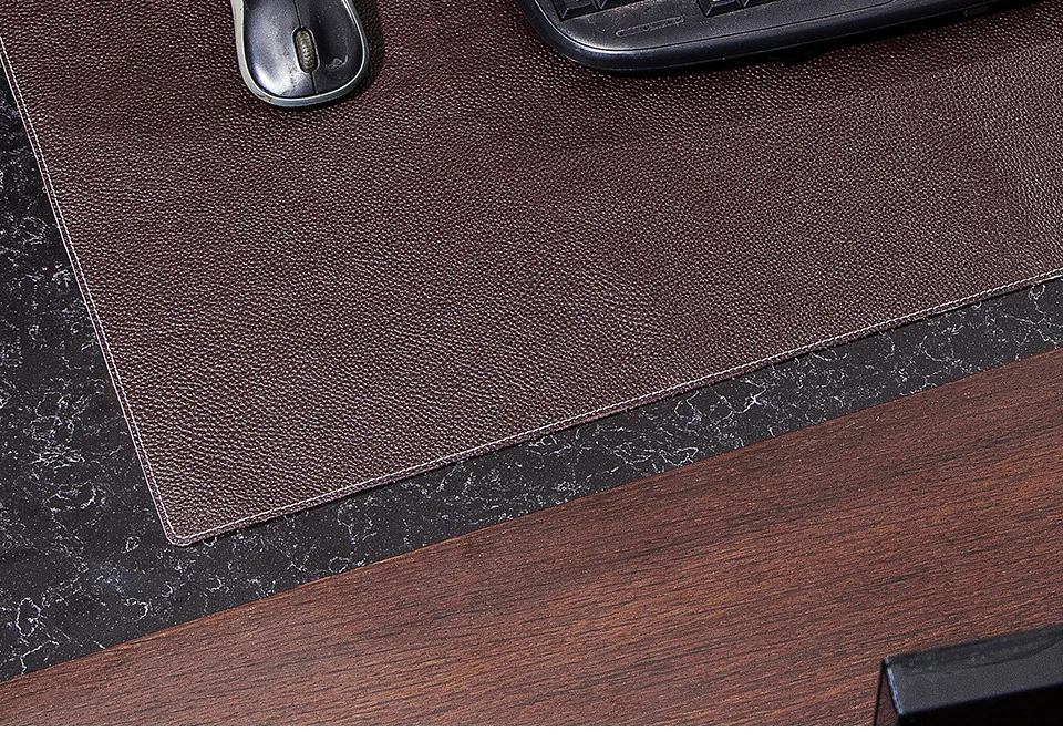 100% Genuine Leather Office Computer Table Mat Desk Study Desk Mat Large Mouse Pad Solid Color Desk Gaming Mice Pad For Laptop
