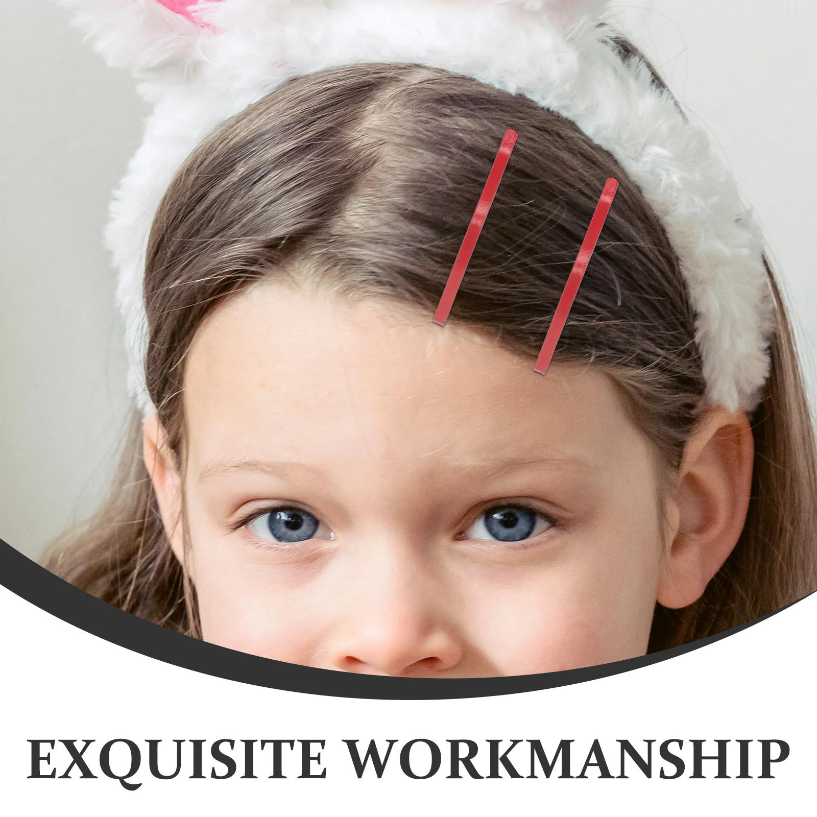 10 Uds. Pinza para el pelo de juego de rol, horquilla roja de dibujos animados, horquilla de Metal ligera y segura para fiesta de Cosplay, pasadores para el cabello de uso diario