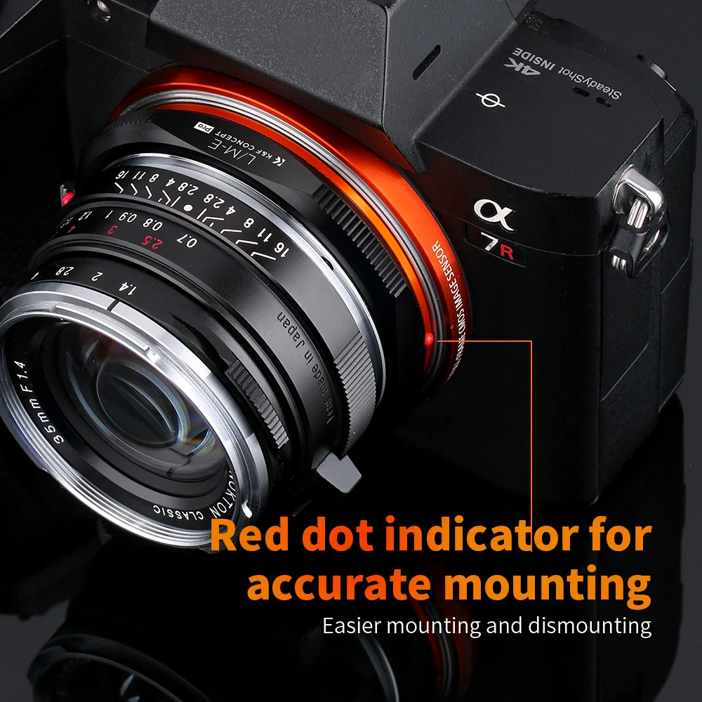 K&F Concept Lens Mount Adapter for Leica M Mount Lenses To Sony Nex Mount Body LM-NEX for Sony NEX-3 NEX-3C NEX-3N NEX-5 NEX-5C