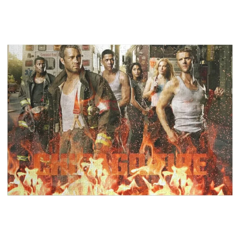 

Chicago Fire Jigsaw Puzzle With Personalized Photo Baby Toy Christmas Gifts Customizable Gift Puzzle