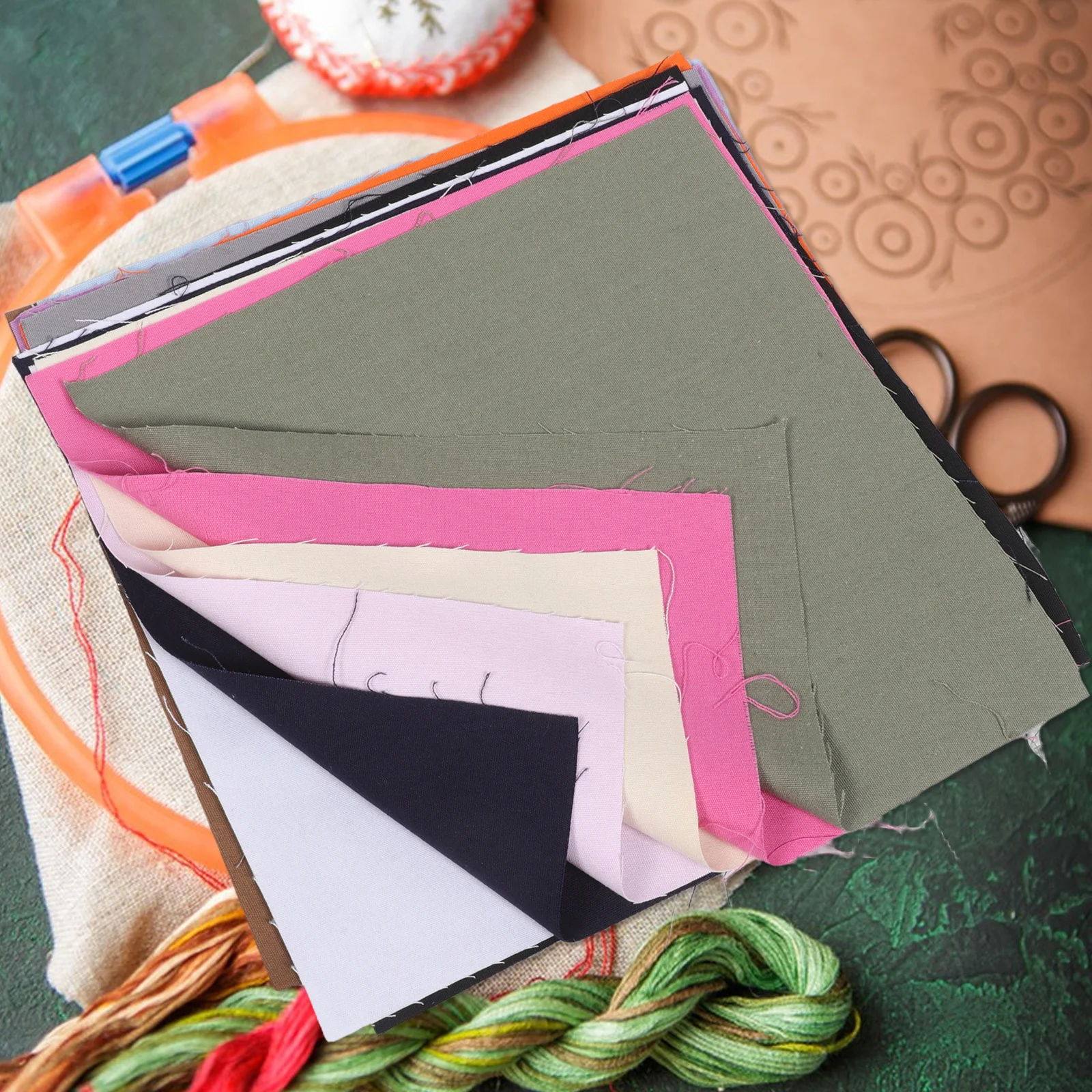 

12Pcs 30cm Linen Cotton Embroidery Fabric Squares Creative DIY Parent-Child Activities Art Classes Crafting Linen Sewing Fabric