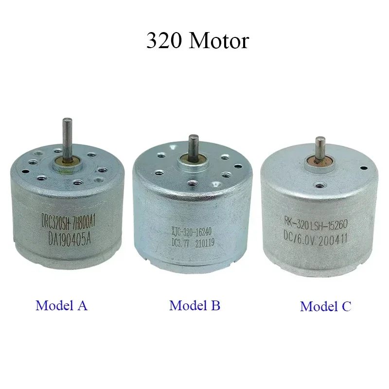 Mini 320 DC Motor 3.7V 6V 12V Micro 24mm Silent Round Spindle Low Speed for DIY Toy Sweeper DVD Hobby