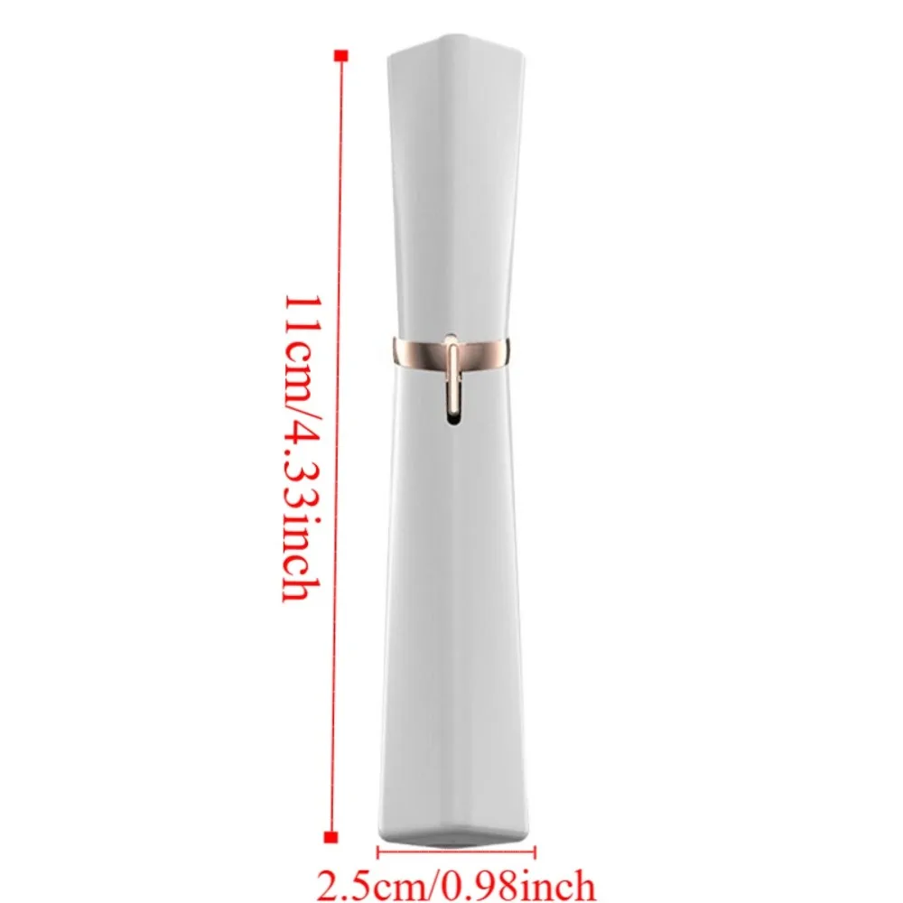 Tragbarer elektrischer Augenbrauenschneider, LED-Licht, multifunktionaler Nasenhaarrasierer, Lippenstiftform, Sicherheitsdesign, Gesichtshaarentferner