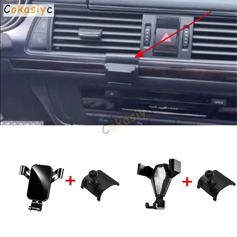 1PC ABS Material For Audi A6 C7 2012-2018 Special Car Phone Holder Fixed Bracket Stand Mobile Gravity Linkage Mounts & Holder