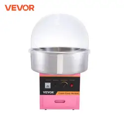 VEVOR Electric Cotton Candy Machine Commercial Floss Maker with Stainless Steel Bowl Sugar Scoop and Drawer for Birthday Party