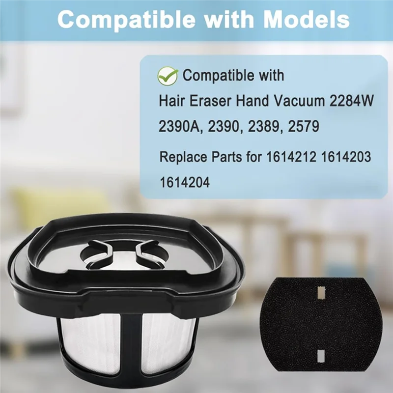 Bissell 2284W、2390A、2390、2389、2579 パーツ 1614212、1614203、1614204-A77G の真空フィルター交換品