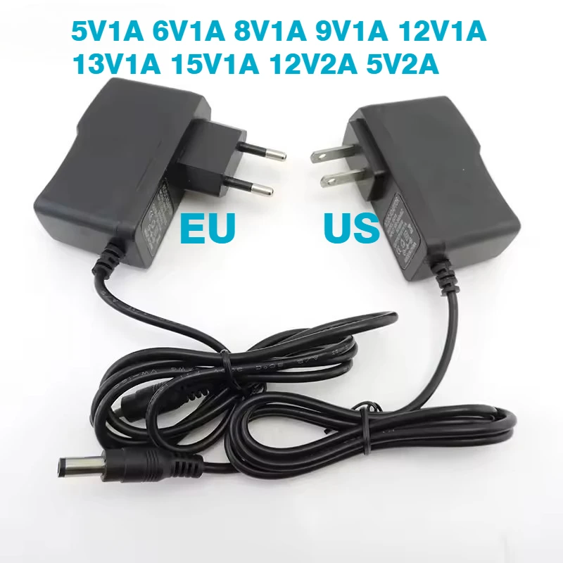 AC 110V 220V Power Adapter Supply DC 5V 6V 8V 9V 12V 13V 15V 1A 2A 3A Universal Wall Socket With 8 Connect Maximum 5.5X2.5mm