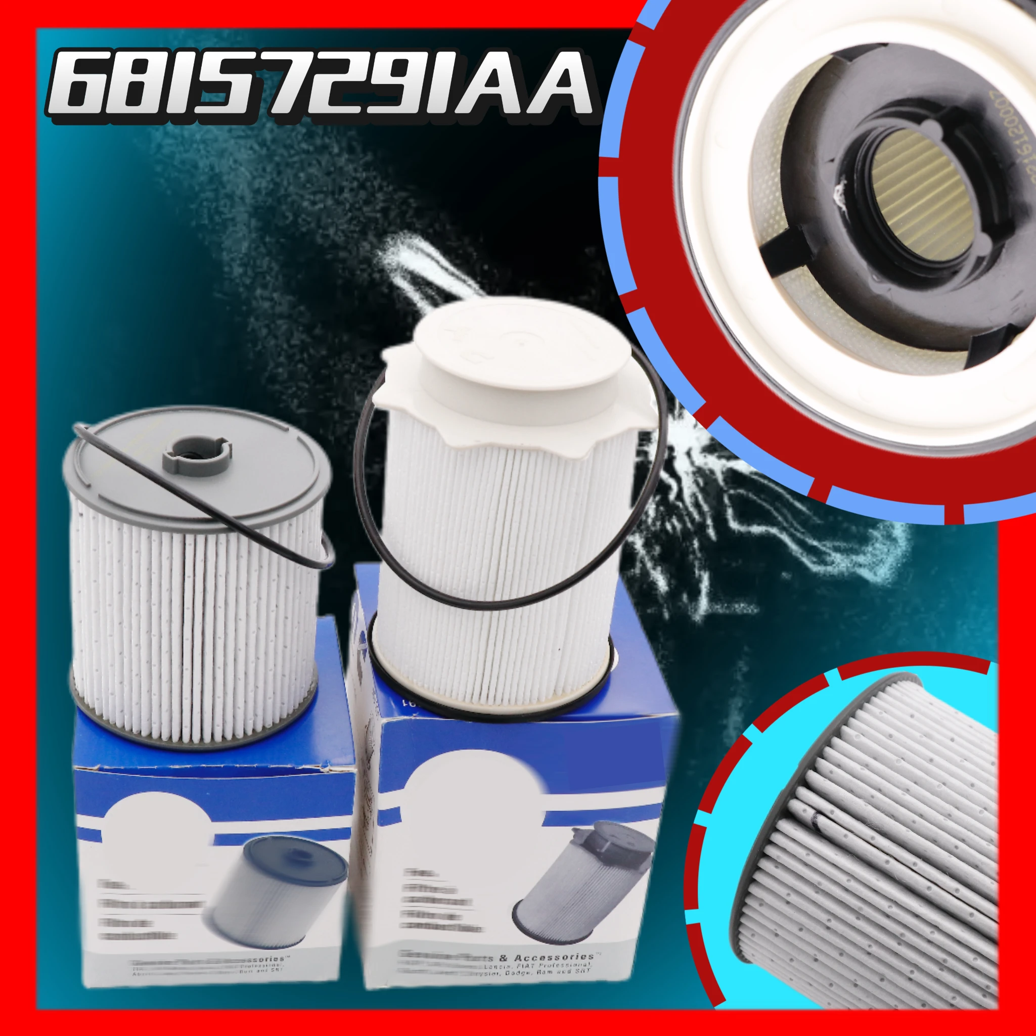 

68436631AA 68157291AA New Fuel Filter Set For Ram 2500 3500 4500 5500 6.7L Turbo Diesel Engine For Cummins For Dodge Replacement