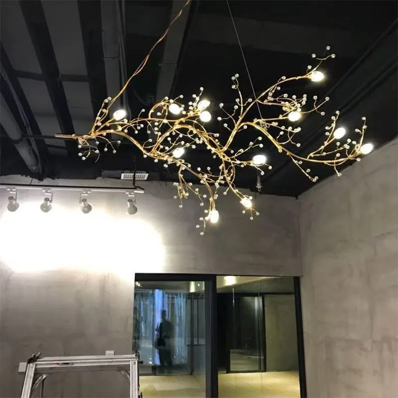 Modern Creative Personalized Starry Sky Decoration Branch Lamps Restaurant Bar Crystal Clothing Store Nordic Atmosphere Lighting