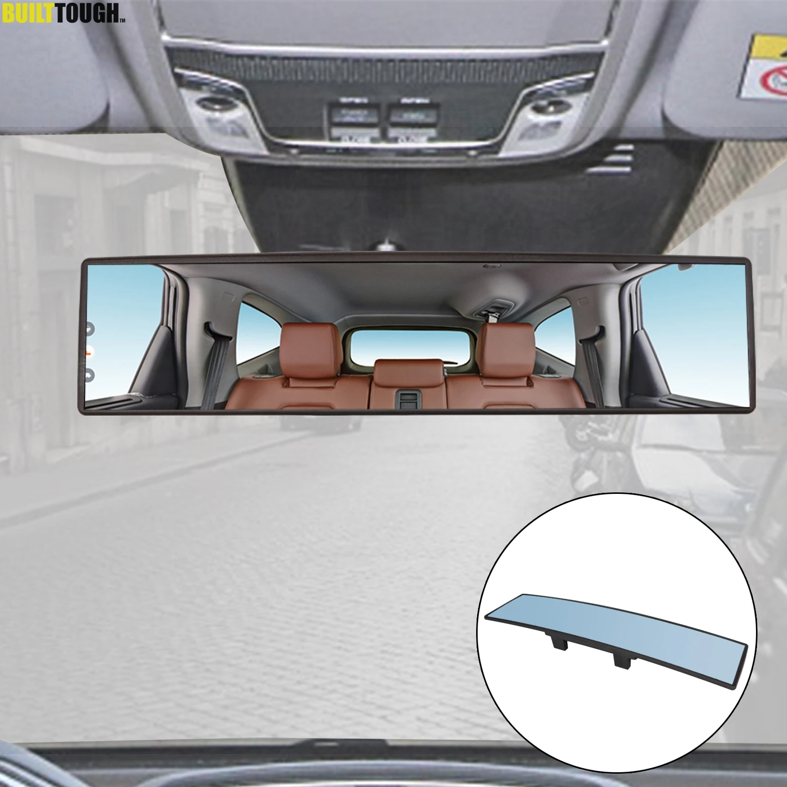 Universal Car Rearview Mirror Wide-Angle Blue