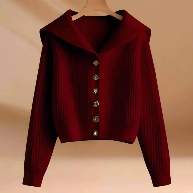 women's clothing Fashionable retro lazy style high-end sweater 2025 spring and autumn hot style small slim knitted cardigan