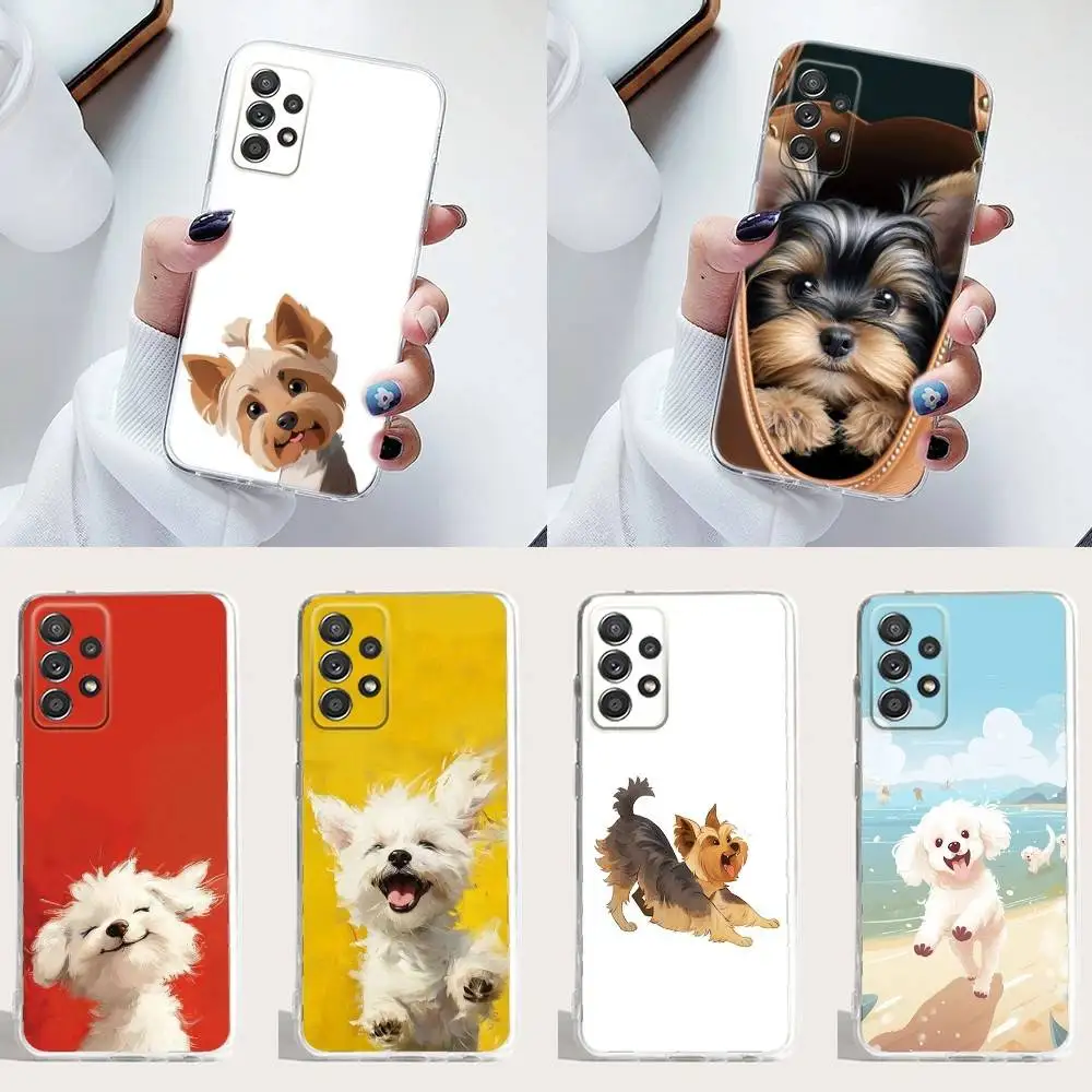 

Yorkshire Terrier Dog Phone Case Silicone For Samsung S30,23,21,22,20 FE lite,S10,9,PIus Note20ultra Soft Transparent