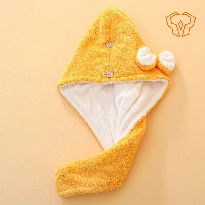 

Dry Hair Cap Female Absorbent Quick Drying Coral Velvet Thickened Headscarf Hair Wash Shower Double Cute Dry Hair Towel Bathroom