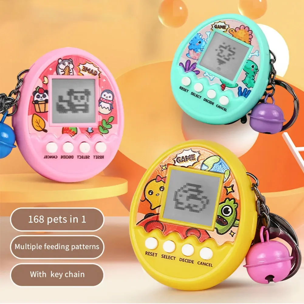 Gioco elettronico per animali domestici Tamagotchi Toy 168 animali domestici in 1 giocattoli elettronici per animali domestici virtuali Mini gioco portatile regali creativi per bambini