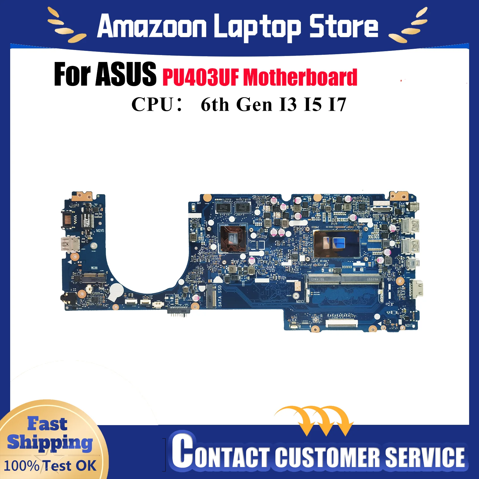 

Материнская плата для ноутбука PU403UF для ASUS VivoBook PU403UF PU403U, материнская плата для ноутбука с процессором I3 I5 I7, 100% тестирование, ОК, быстрая доставка, stk