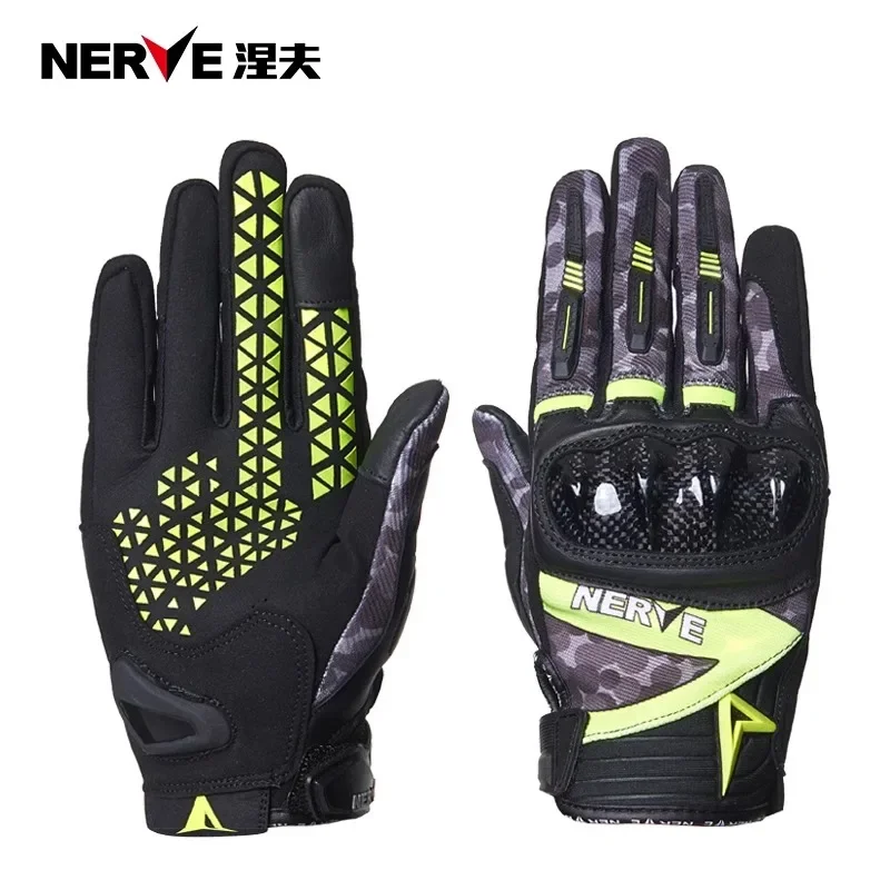 NERVE KQ1051 Winter Motorcycle Riding Gloves Men's and Women's Touch Screen Gloves Waterproof Warm Knight Gloves Summer