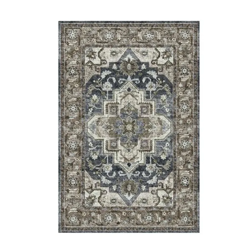 American Retro Style Rugs for Bedroom Large Area Living Room Decoration Anti-slip Carpet Washable Lounge Floor Mat Home Soft Rug