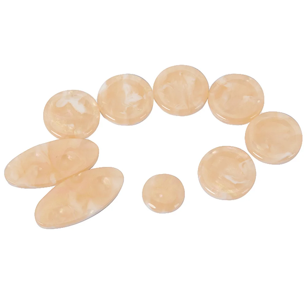 

9Pcs Saxophone Shell Key Buttons Set Light Yellow for Alto Tenor Soprano Saxophone Accessories Shell Key Button