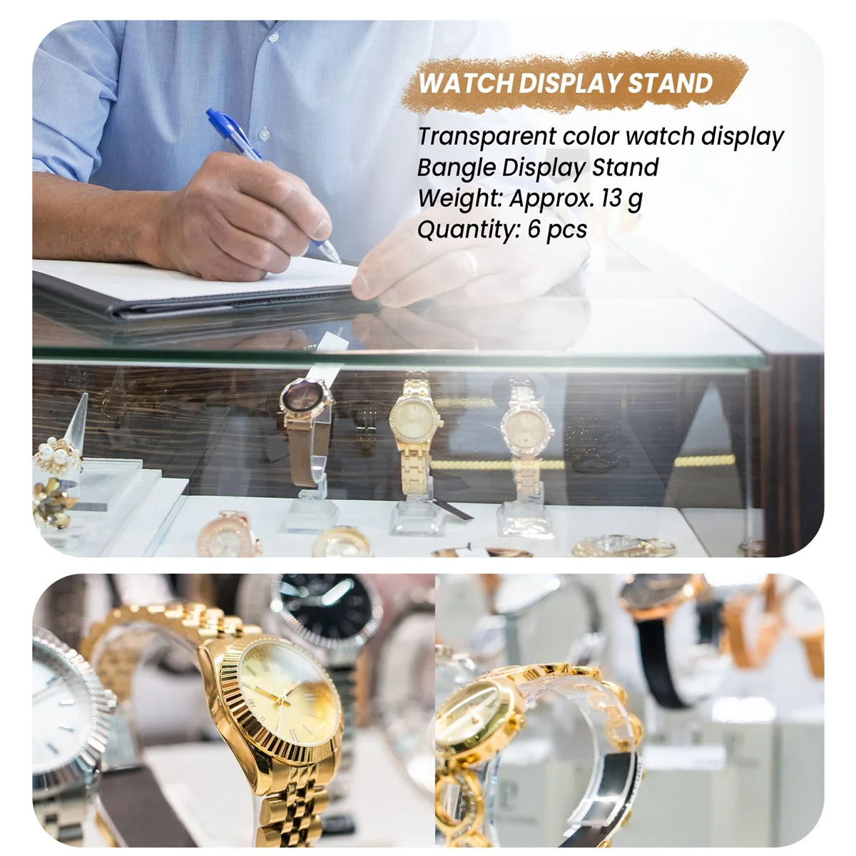 【اشتريها الآن!】 6 × حامل عرض وسوار من البلاستيك للمجوهرات