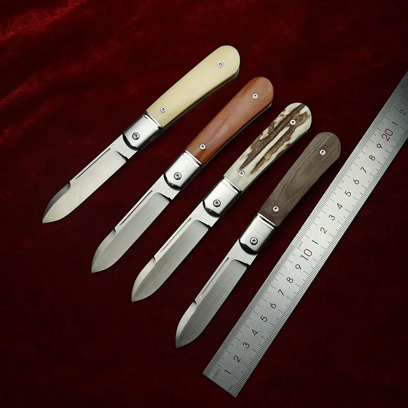 LEMIFSHE NEW deer antler stalk steel handle m390 blade folding knife pocket survival EDC tool camping hunting outdoor knife