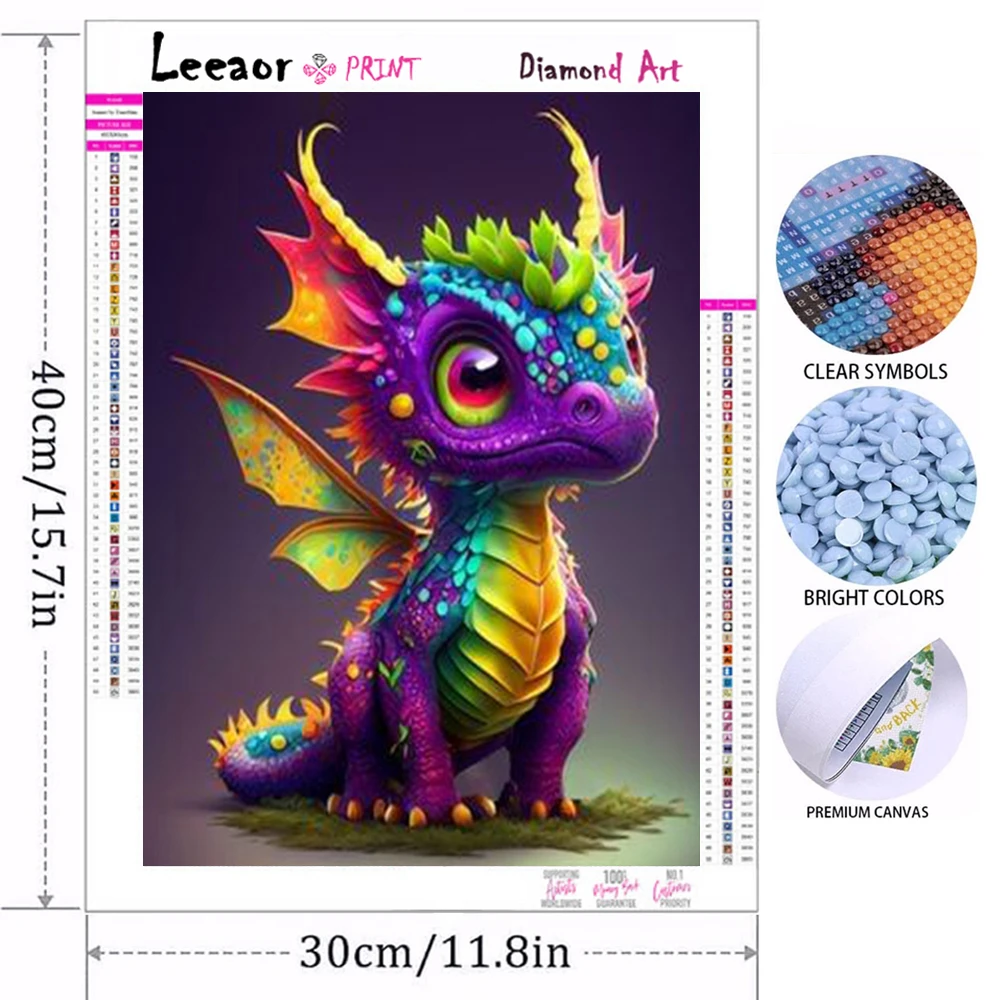 Diamond Painting Cute Rainbow Dragon Fantasy Animal Mosaic Art Cross Stitch Family Decoration Children Gift алмазная мозаика