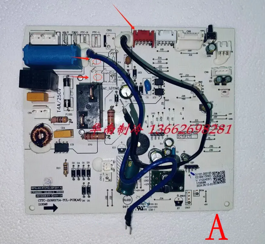 Neues TCL-Klimaanlagen-Motherboard A010268 31101-000165 31101-00176 31101-000316 31101-000112 CTTC-210901714-TCL-PCB