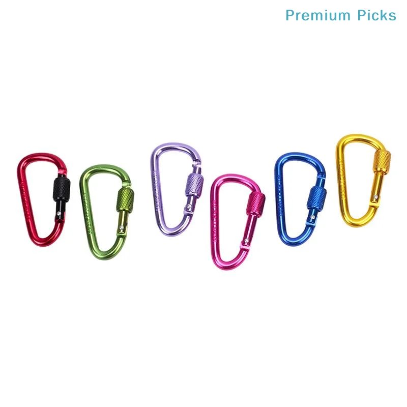 portableAluminum Alloy Climbing Carabiner Keychain Safety Lock Buckle Lightweight Clip Hook for Outdoor Adventure Gear