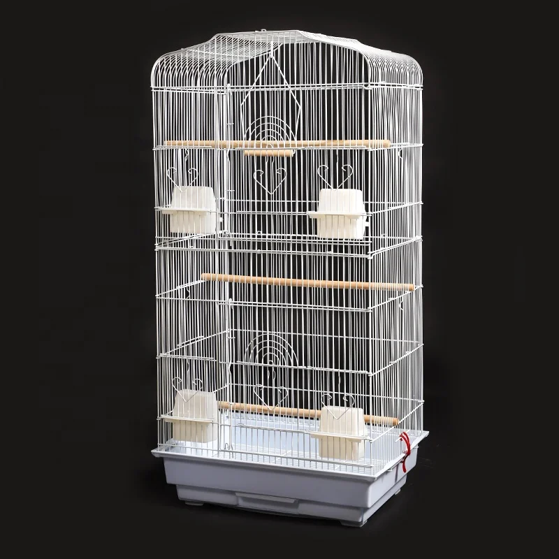 Europe Style Hight Quality 90cm Large Round White Bird Cage With Dome