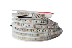 Bande lumineuse LED SMD 5050 2835 RGB, non étanche, 5V, 5m, ruban de fond TV blanc, plus lumineux que 300 3528