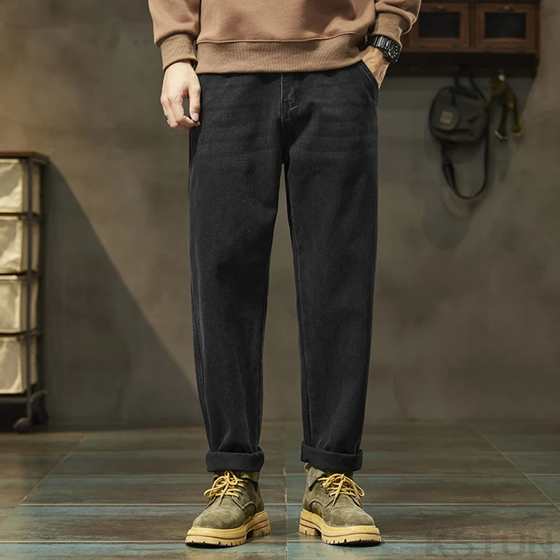 KSTUN Black Jeans Men Harem Pants Loose Fit Denim Trousers Baggy Pants Mens Desinger Clothing Oversized 42 Cowboys 2024 New Kpop