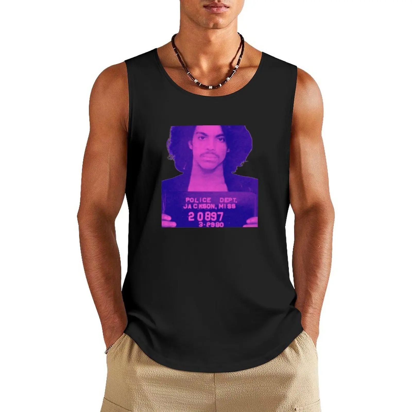 Prince Mugshot Tank Top Male clothes vest men Men's summer t-shirt Men's clothing